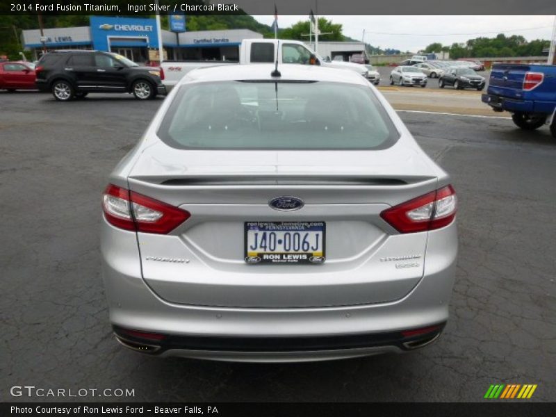 Ingot Silver / Charcoal Black 2014 Ford Fusion Titanium