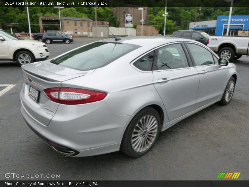 Ingot Silver / Charcoal Black 2014 Ford Fusion Titanium