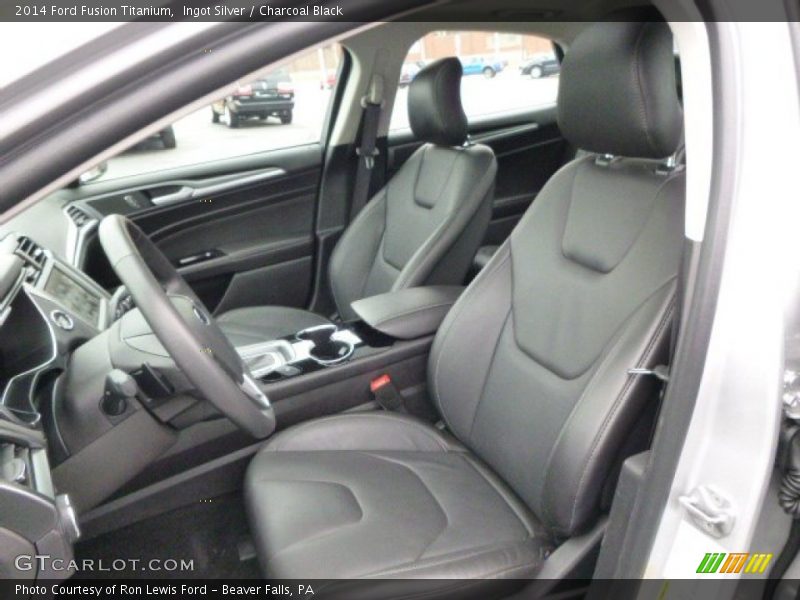 Ingot Silver / Charcoal Black 2014 Ford Fusion Titanium