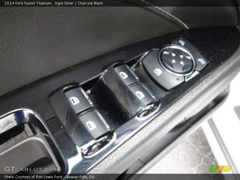 Ingot Silver / Charcoal Black 2014 Ford Fusion Titanium