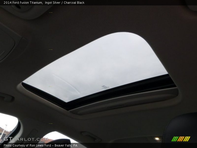 Ingot Silver / Charcoal Black 2014 Ford Fusion Titanium