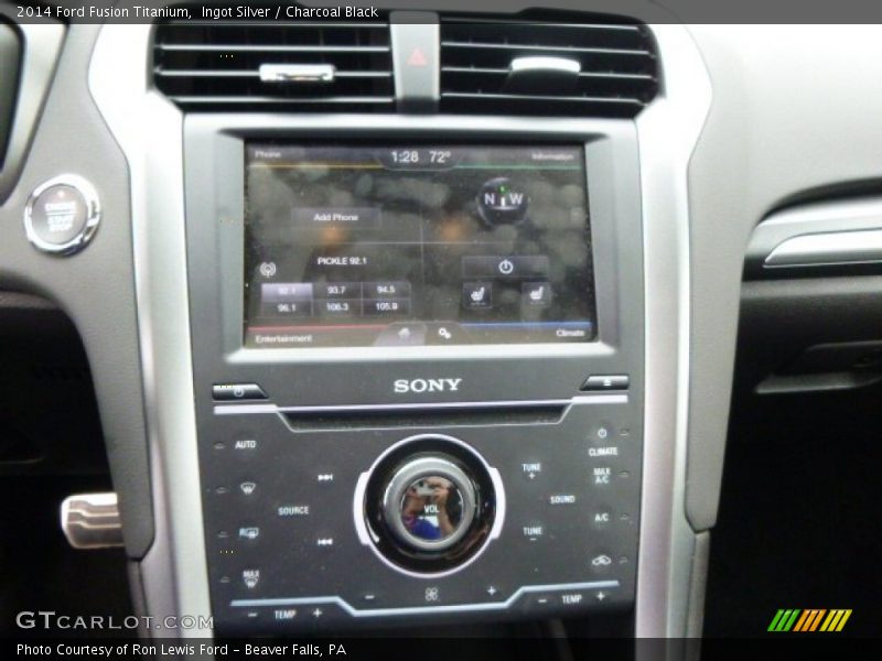 Ingot Silver / Charcoal Black 2014 Ford Fusion Titanium