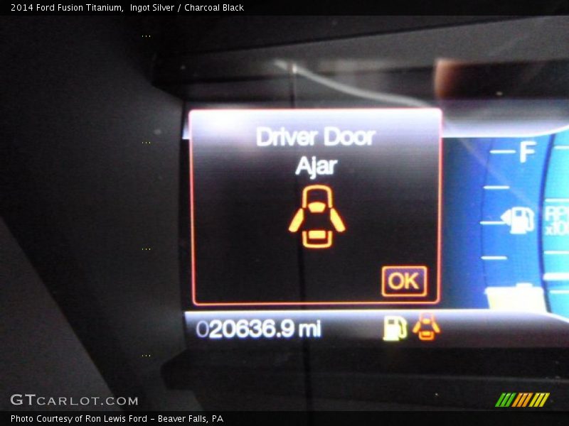 Ingot Silver / Charcoal Black 2014 Ford Fusion Titanium