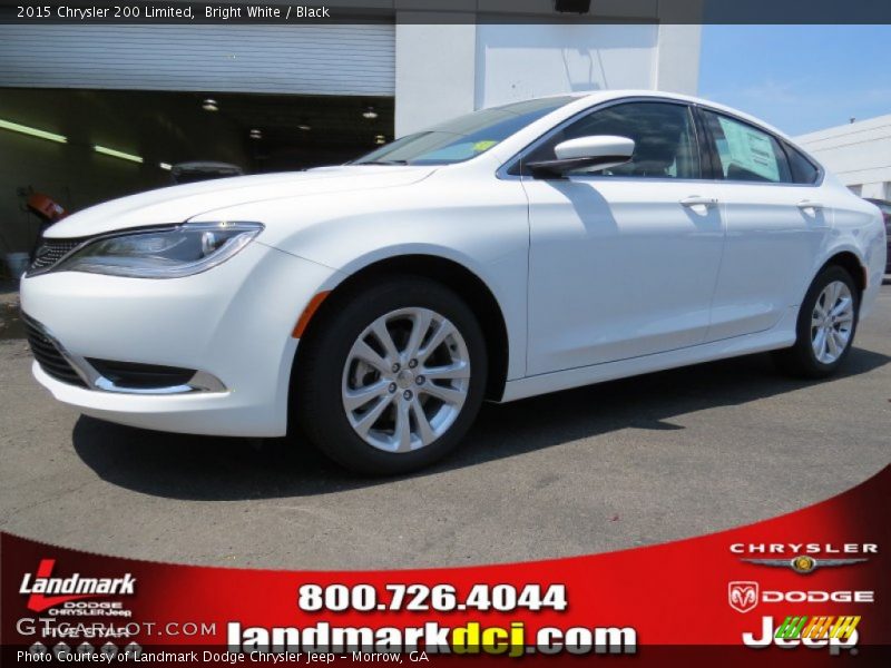 Bright White / Black 2015 Chrysler 200 Limited