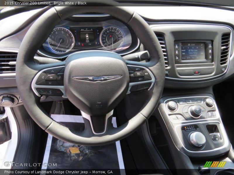Bright White / Black 2015 Chrysler 200 Limited