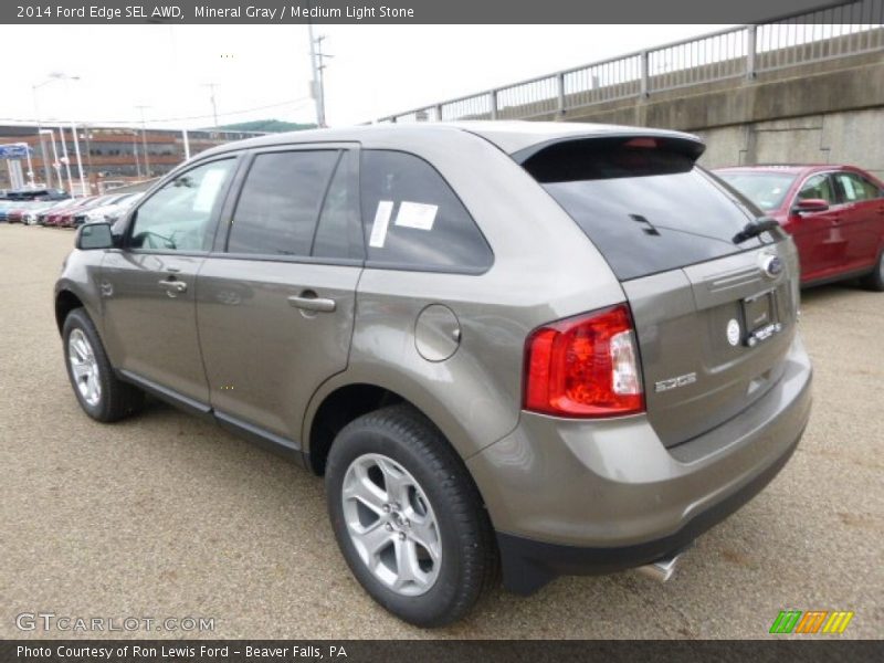 Mineral Gray / Medium Light Stone 2014 Ford Edge SEL AWD