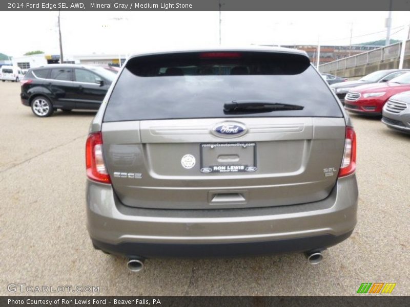 Mineral Gray / Medium Light Stone 2014 Ford Edge SEL AWD