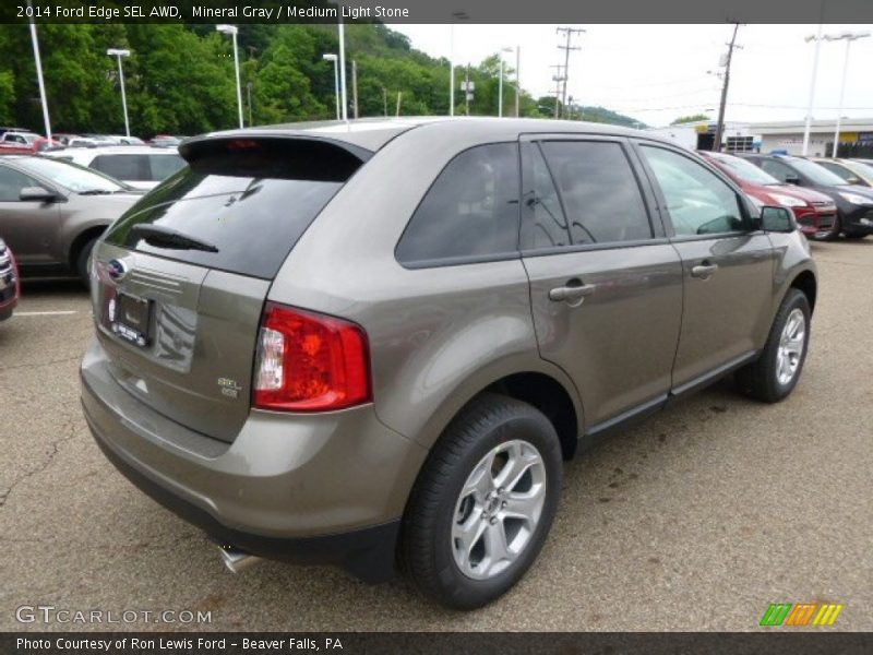 Mineral Gray / Medium Light Stone 2014 Ford Edge SEL AWD