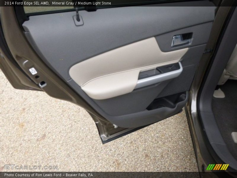 Mineral Gray / Medium Light Stone 2014 Ford Edge SEL AWD