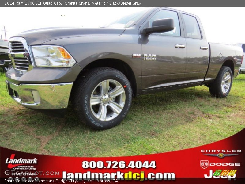 Granite Crystal Metallic / Black/Diesel Gray 2014 Ram 1500 SLT Quad Cab