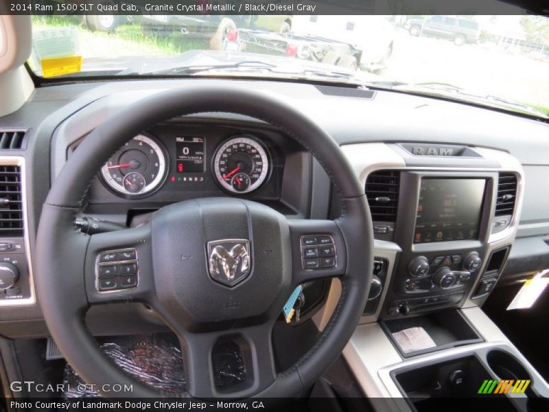 Granite Crystal Metallic / Black/Diesel Gray 2014 Ram 1500 SLT Quad Cab
