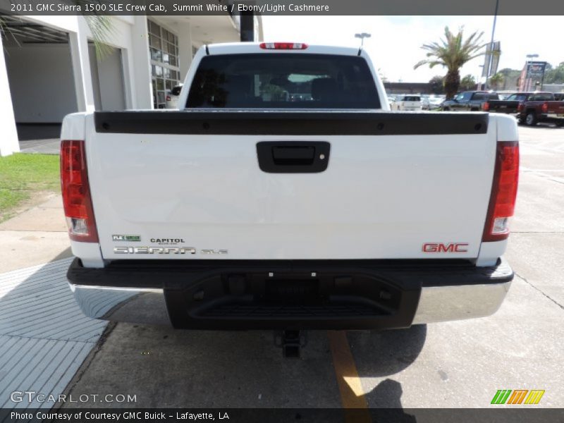 Summit White / Ebony/Light Cashmere 2011 GMC Sierra 1500 SLE Crew Cab