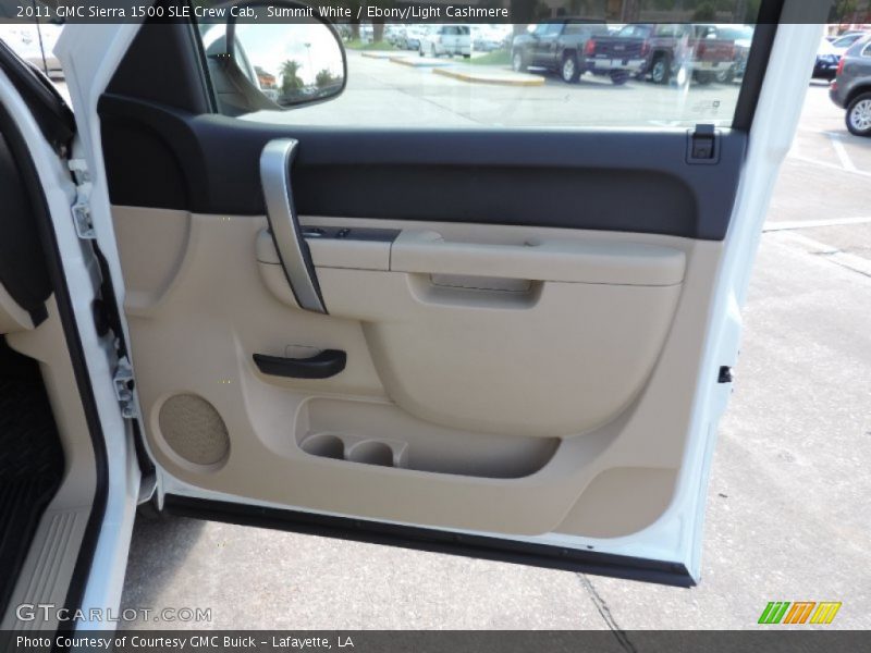 Summit White / Ebony/Light Cashmere 2011 GMC Sierra 1500 SLE Crew Cab