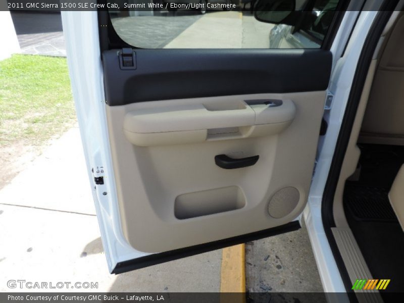 Summit White / Ebony/Light Cashmere 2011 GMC Sierra 1500 SLE Crew Cab