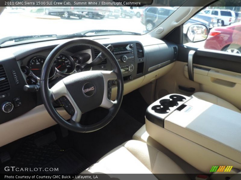  2011 Sierra 1500 SLE Crew Cab Ebony/Light Cashmere Interior