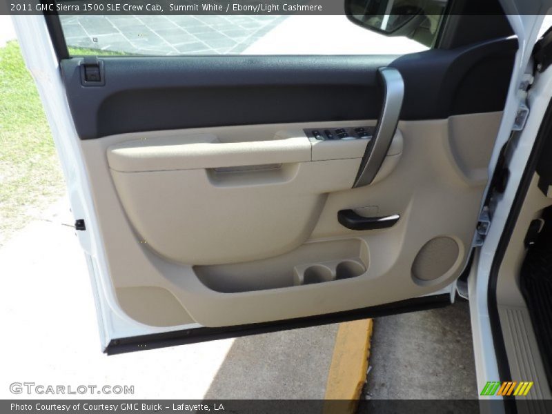 Summit White / Ebony/Light Cashmere 2011 GMC Sierra 1500 SLE Crew Cab