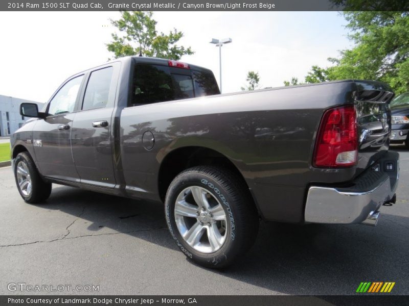 Granite Crystal Metallic / Canyon Brown/Light Frost Beige 2014 Ram 1500 SLT Quad Cab
