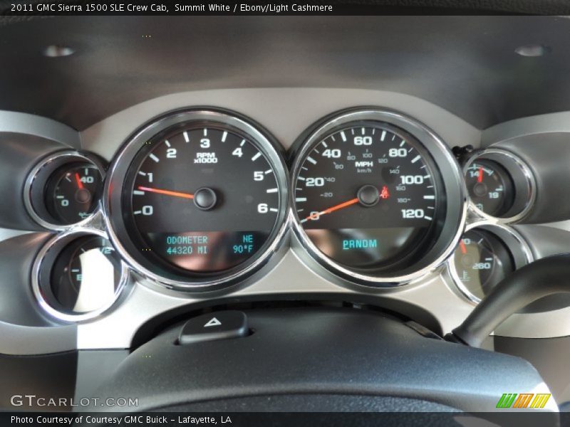 Summit White / Ebony/Light Cashmere 2011 GMC Sierra 1500 SLE Crew Cab