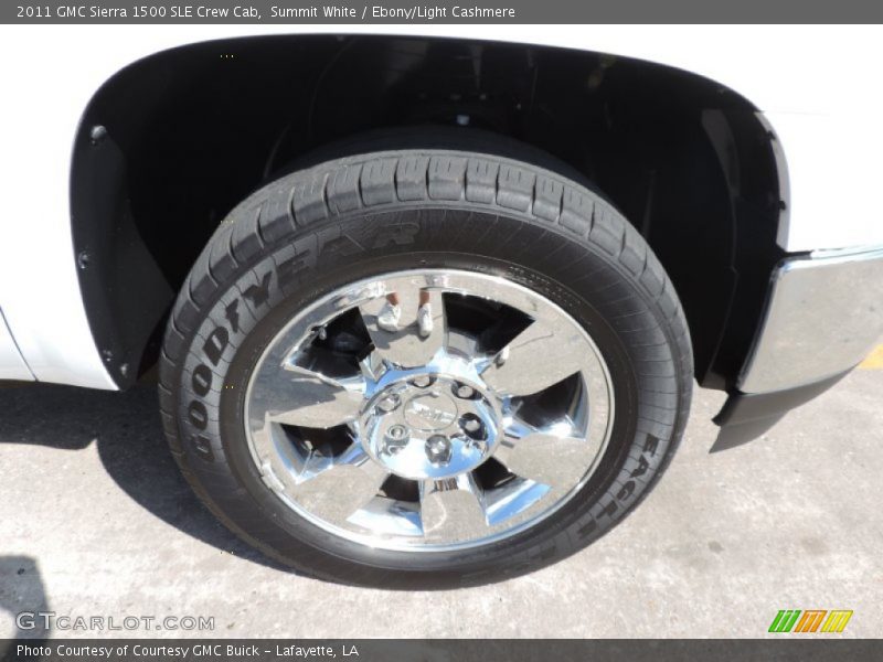 Summit White / Ebony/Light Cashmere 2011 GMC Sierra 1500 SLE Crew Cab