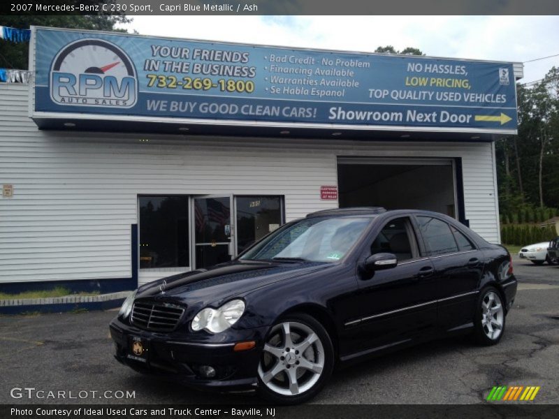 Capri Blue Metallic / Ash 2007 Mercedes-Benz C 230 Sport