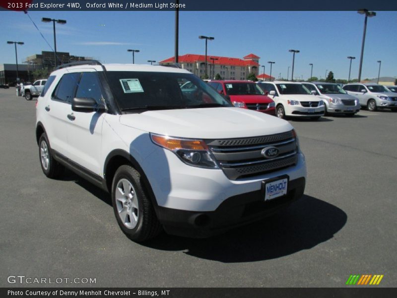 Oxford White / Medium Light Stone 2013 Ford Explorer 4WD