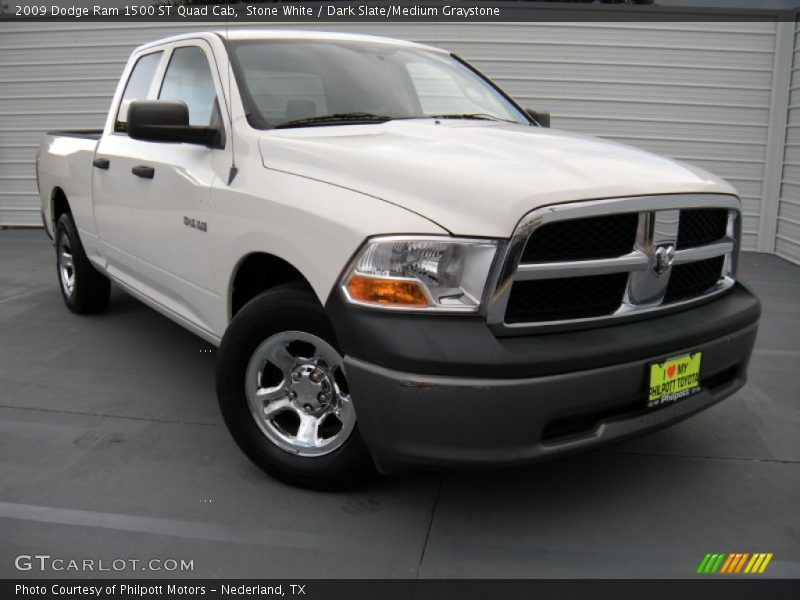 Stone White / Dark Slate/Medium Graystone 2009 Dodge Ram 1500 ST Quad Cab