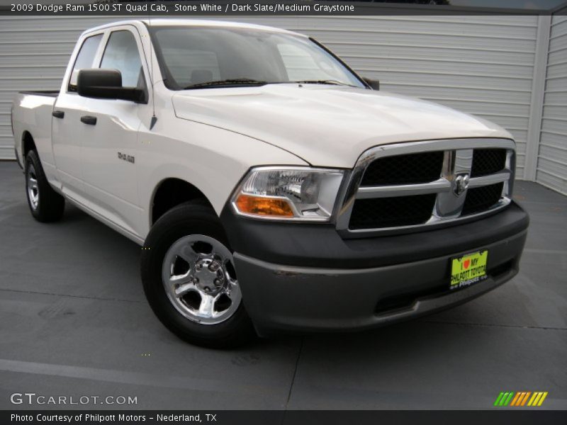 Stone White / Dark Slate/Medium Graystone 2009 Dodge Ram 1500 ST Quad Cab