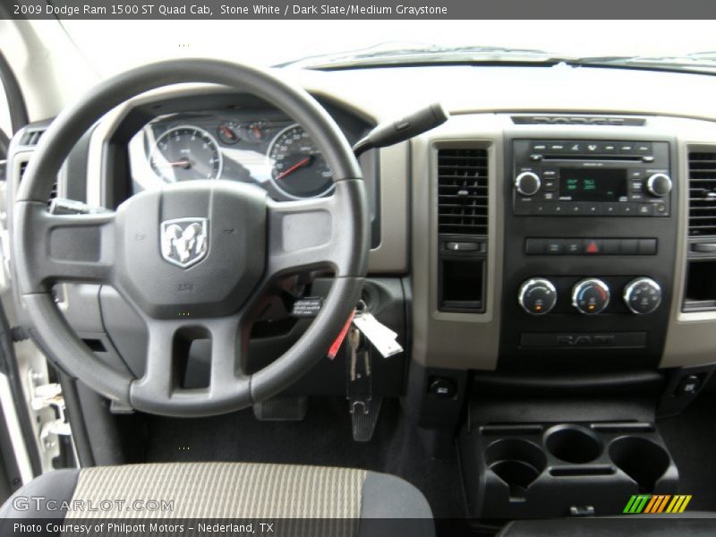 Stone White / Dark Slate/Medium Graystone 2009 Dodge Ram 1500 ST Quad Cab