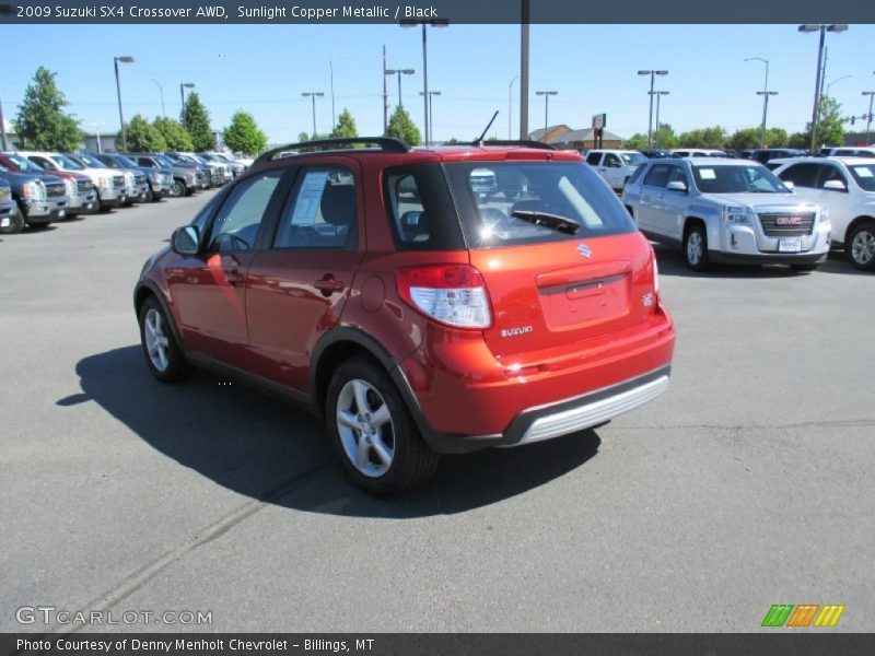 Sunlight Copper Metallic / Black 2009 Suzuki SX4 Crossover AWD