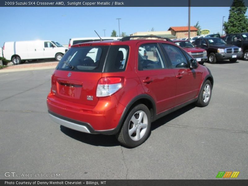 Sunlight Copper Metallic / Black 2009 Suzuki SX4 Crossover AWD