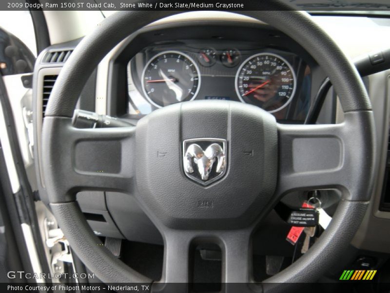 Stone White / Dark Slate/Medium Graystone 2009 Dodge Ram 1500 ST Quad Cab