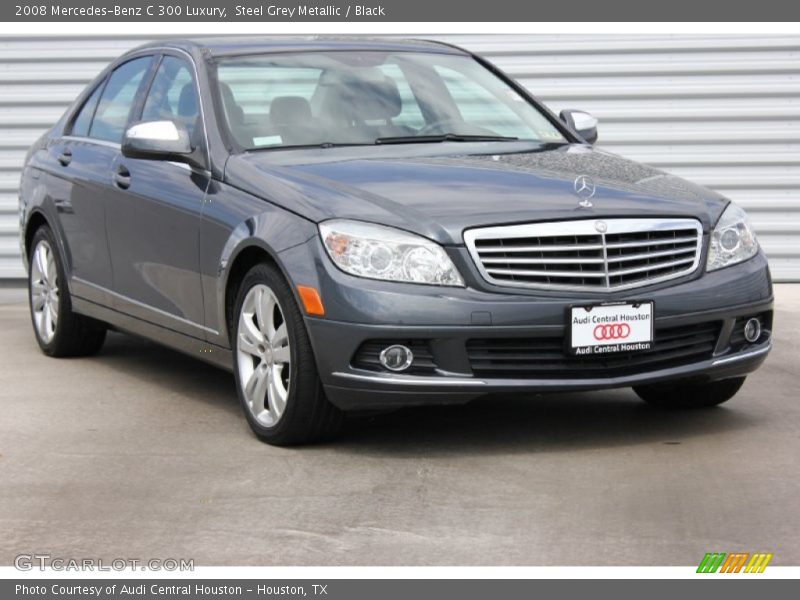 Steel Grey Metallic / Black 2008 Mercedes-Benz C 300 Luxury