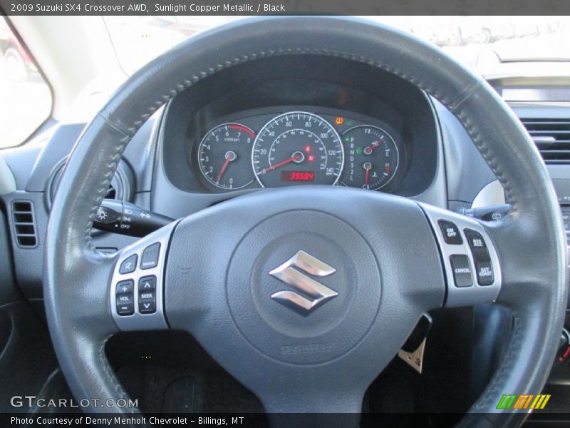 Sunlight Copper Metallic / Black 2009 Suzuki SX4 Crossover AWD