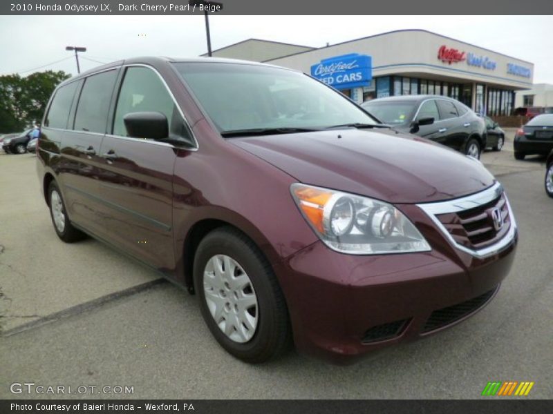 Dark Cherry Pearl / Beige 2010 Honda Odyssey LX