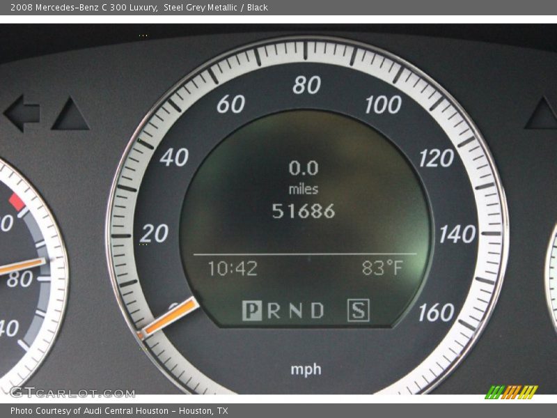 Steel Grey Metallic / Black 2008 Mercedes-Benz C 300 Luxury