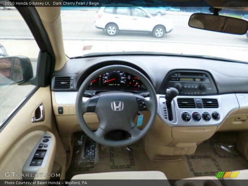 Dark Cherry Pearl / Beige 2010 Honda Odyssey LX