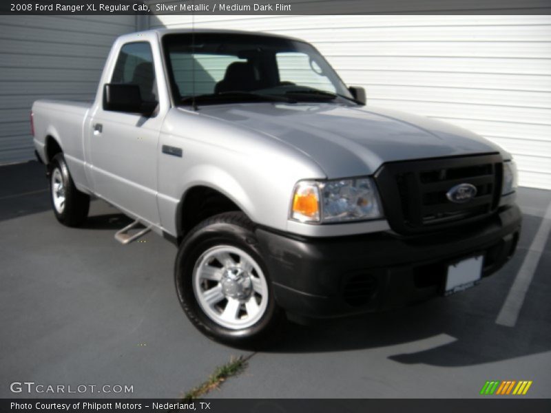 Silver Metallic / Medium Dark Flint 2008 Ford Ranger XL Regular Cab