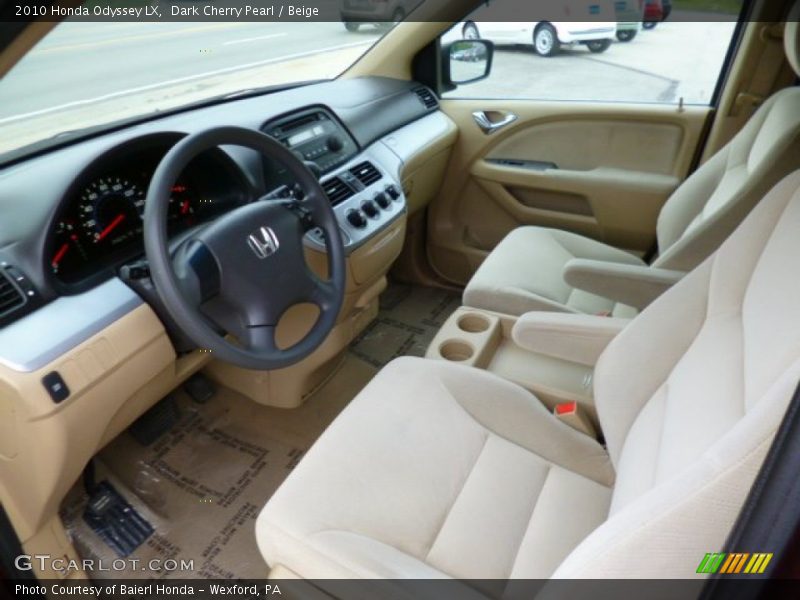 Dark Cherry Pearl / Beige 2010 Honda Odyssey LX