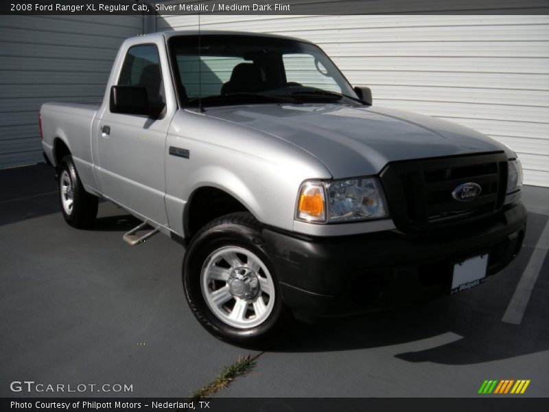 Silver Metallic / Medium Dark Flint 2008 Ford Ranger XL Regular Cab