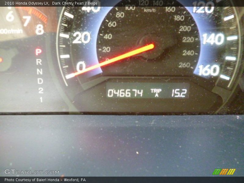 Dark Cherry Pearl / Beige 2010 Honda Odyssey LX
