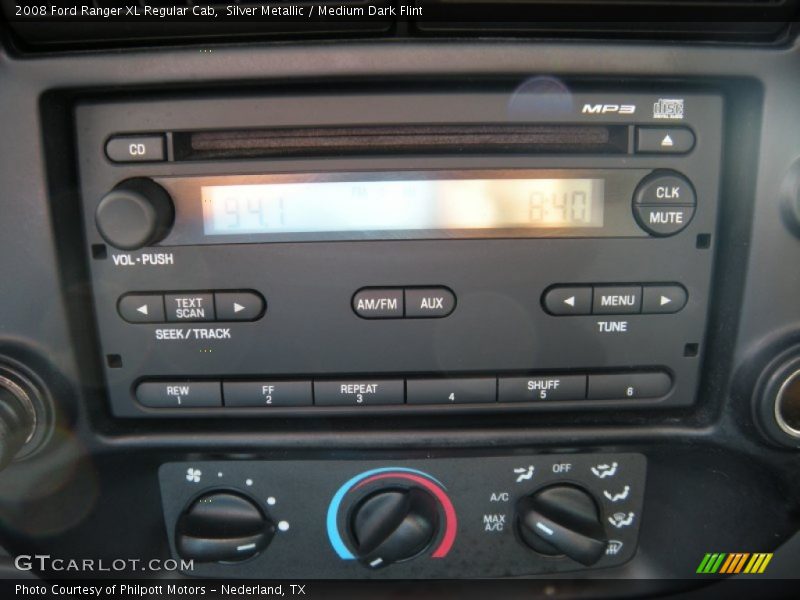 Silver Metallic / Medium Dark Flint 2008 Ford Ranger XL Regular Cab