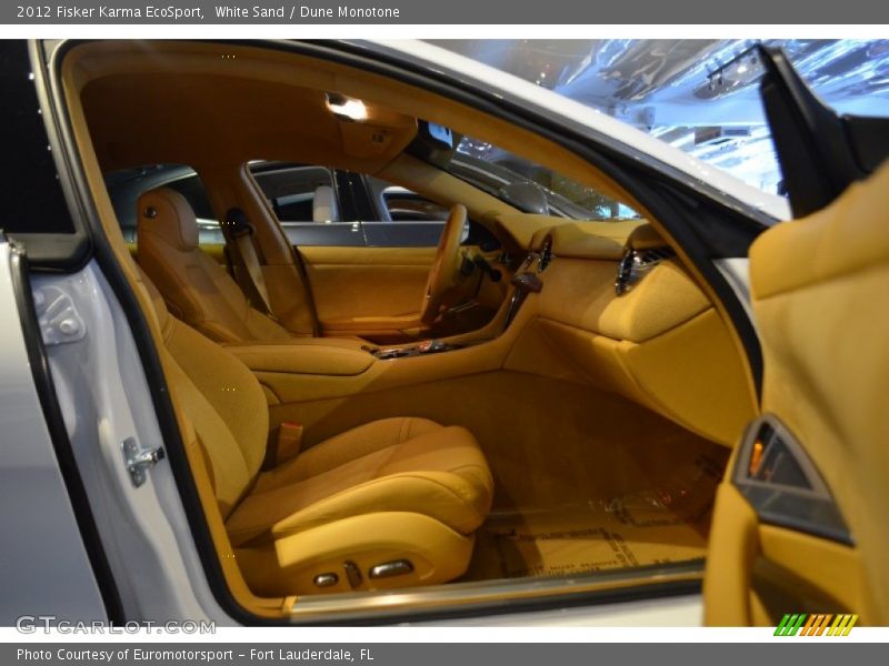 Front Seat of 2012 Karma EcoSport