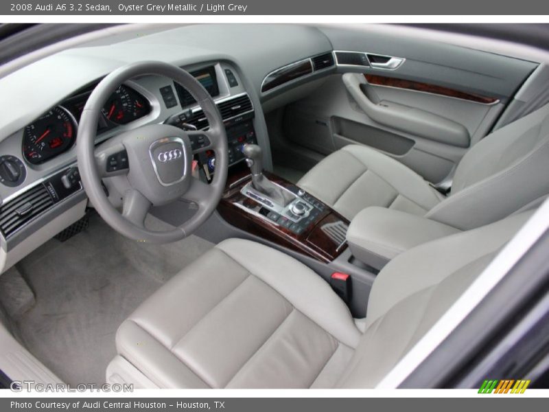 Oyster Grey Metallic / Light Grey 2008 Audi A6 3.2 Sedan
