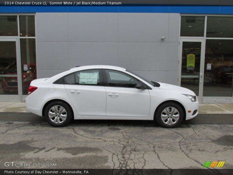 Summit White / Jet Black/Medium Titanium 2014 Chevrolet Cruze LS
