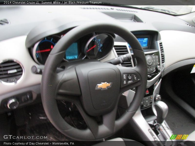 Summit White / Jet Black/Medium Titanium 2014 Chevrolet Cruze LS