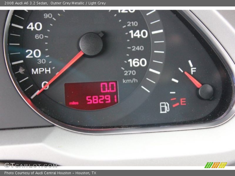 Oyster Grey Metallic / Light Grey 2008 Audi A6 3.2 Sedan