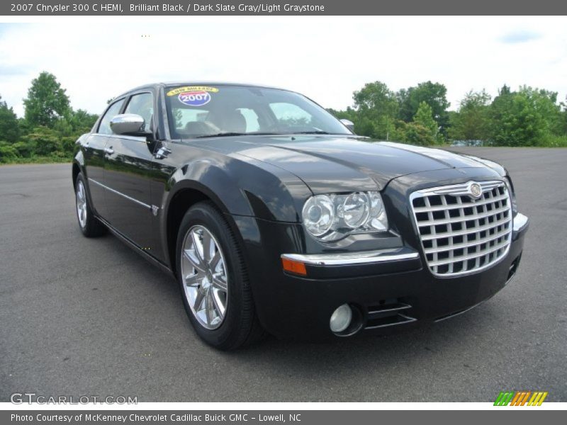 Brilliant Black / Dark Slate Gray/Light Graystone 2007 Chrysler 300 C HEMI