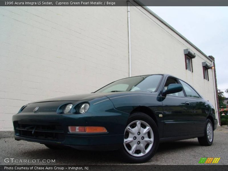 Cypress Green Pearl Metallic / Beige 1996 Acura Integra LS Sedan