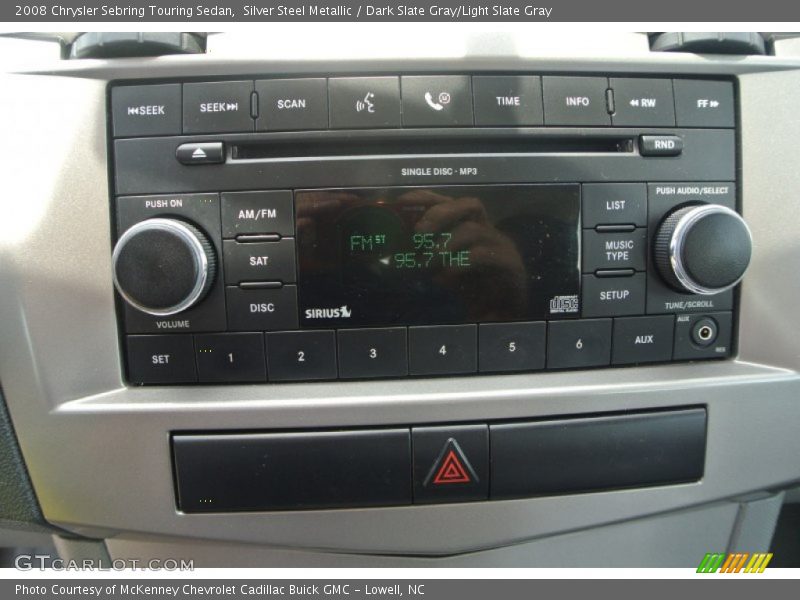 Silver Steel Metallic / Dark Slate Gray/Light Slate Gray 2008 Chrysler Sebring Touring Sedan