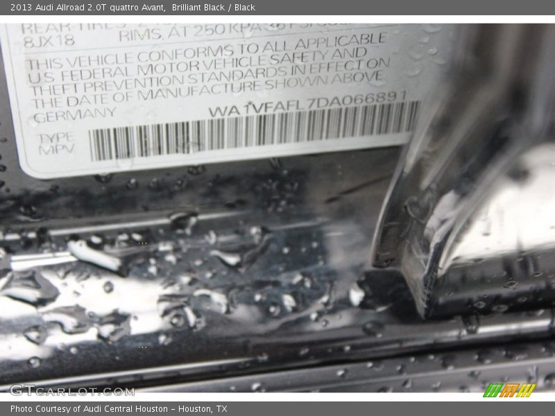 Brilliant Black / Black 2013 Audi Allroad 2.0T quattro Avant